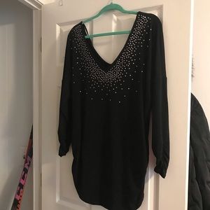 Black sparkle top